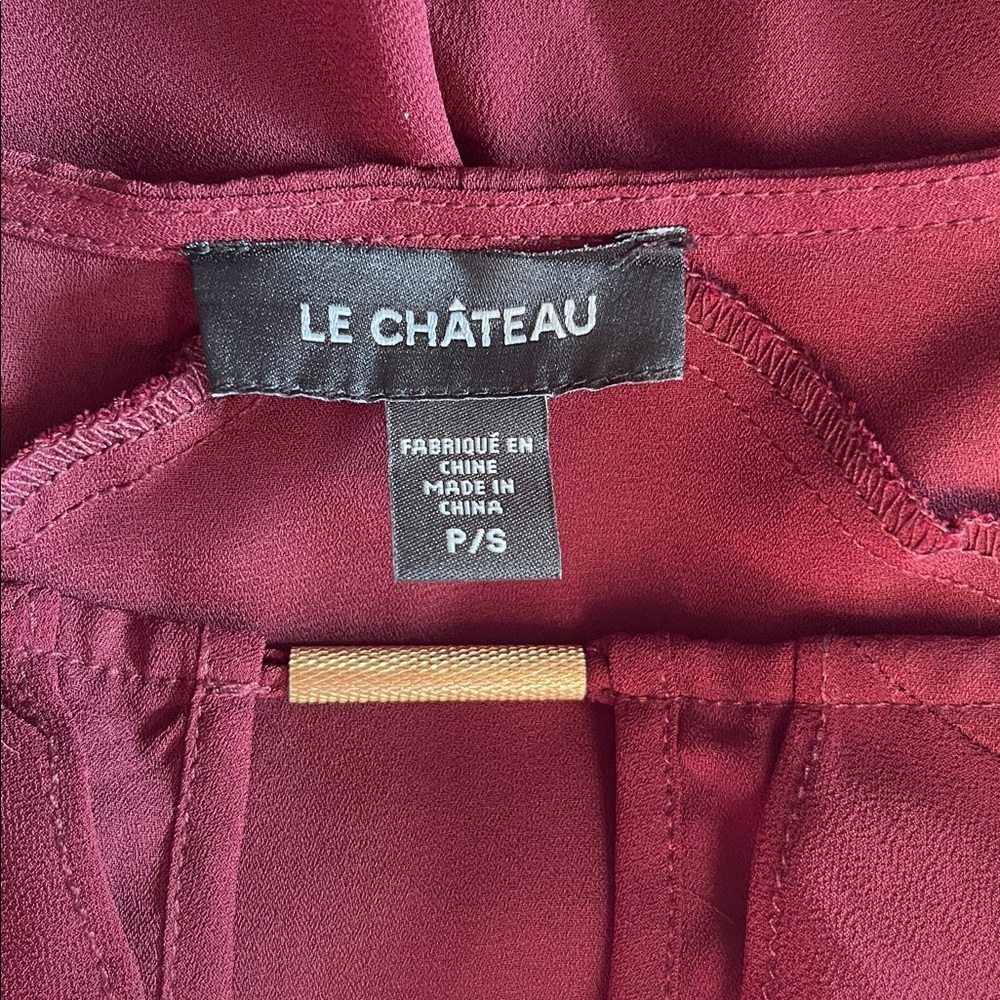Le Chateau Deep Red Blouse - Picture 7 of 9